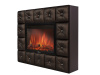 Каминокомплект: Очаг Electrolux EFP/P-3020LS с порталом Firelight Crystal 30 тёмная экокожа